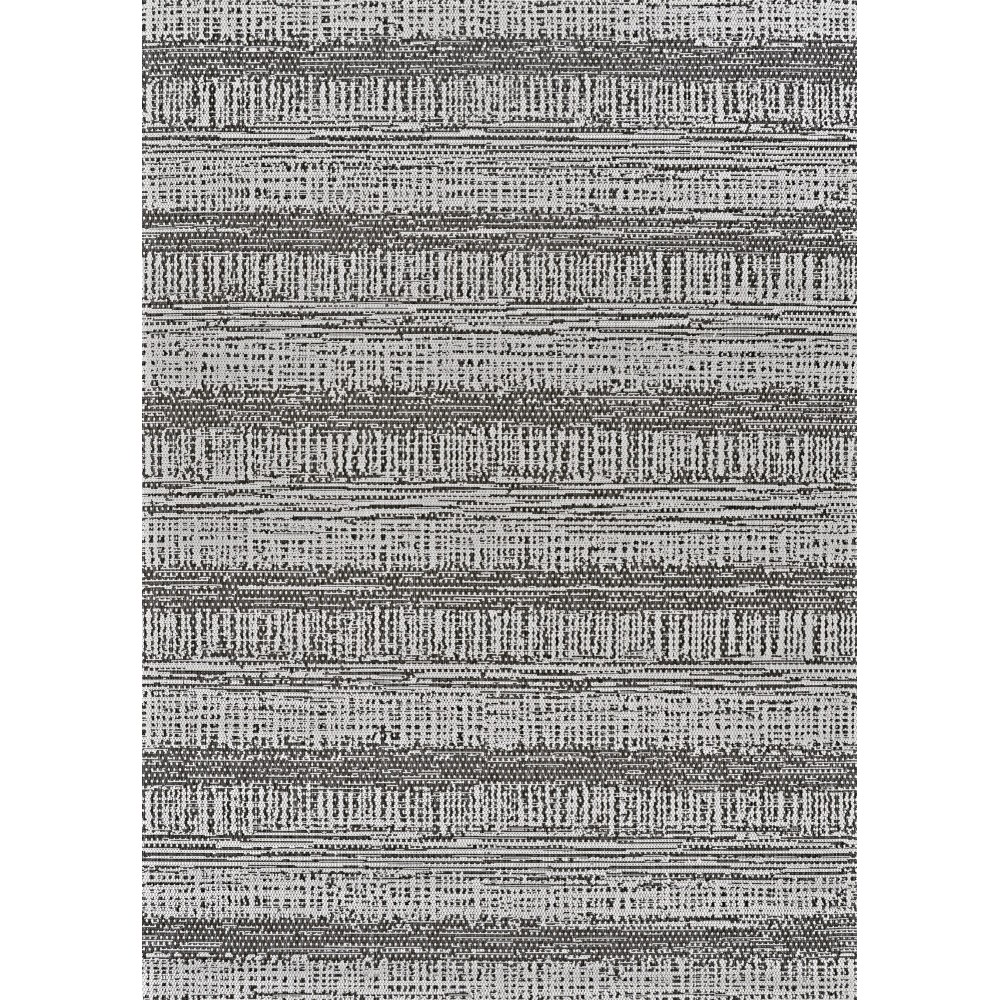 Couristan Everhome Tangent Charcoal-Ivory Rug 6'6" x 9'6"