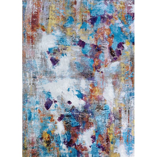 Couristan Gypsy Artists Palette Oyster-Multi Runner Rug 2'3" x 7'6"