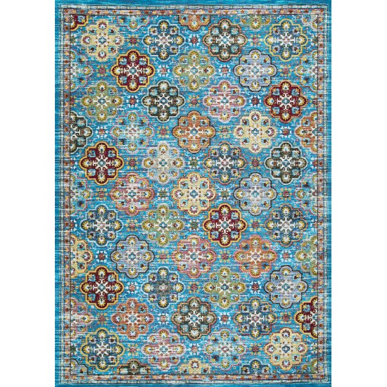 Couristan Gypsy Nameh Blue Topaz Runner Rug 2'3" x 7'6"