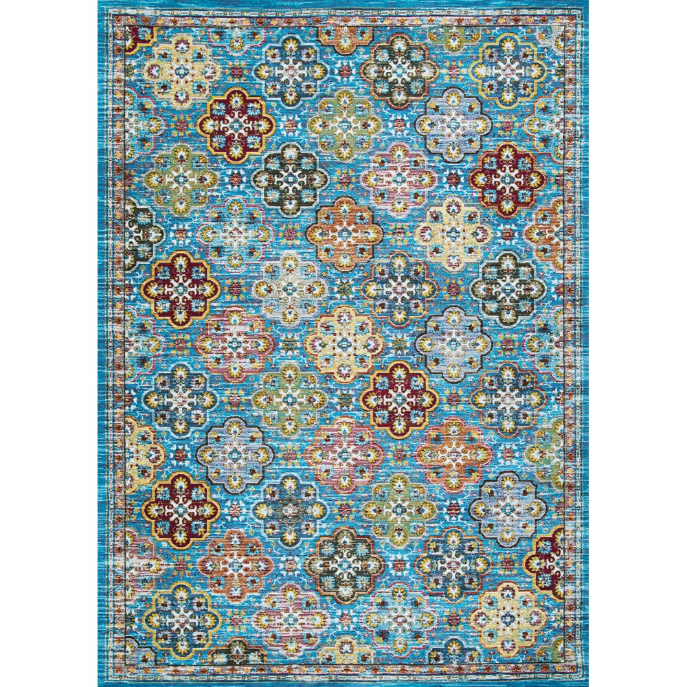 Couristan Gypsy Nameh Blue Topaz Runner Rug 2'3" x 7'6"