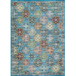Couristan Gypsy Nameh Blue Topaz Rug 5'3" x 7'6"