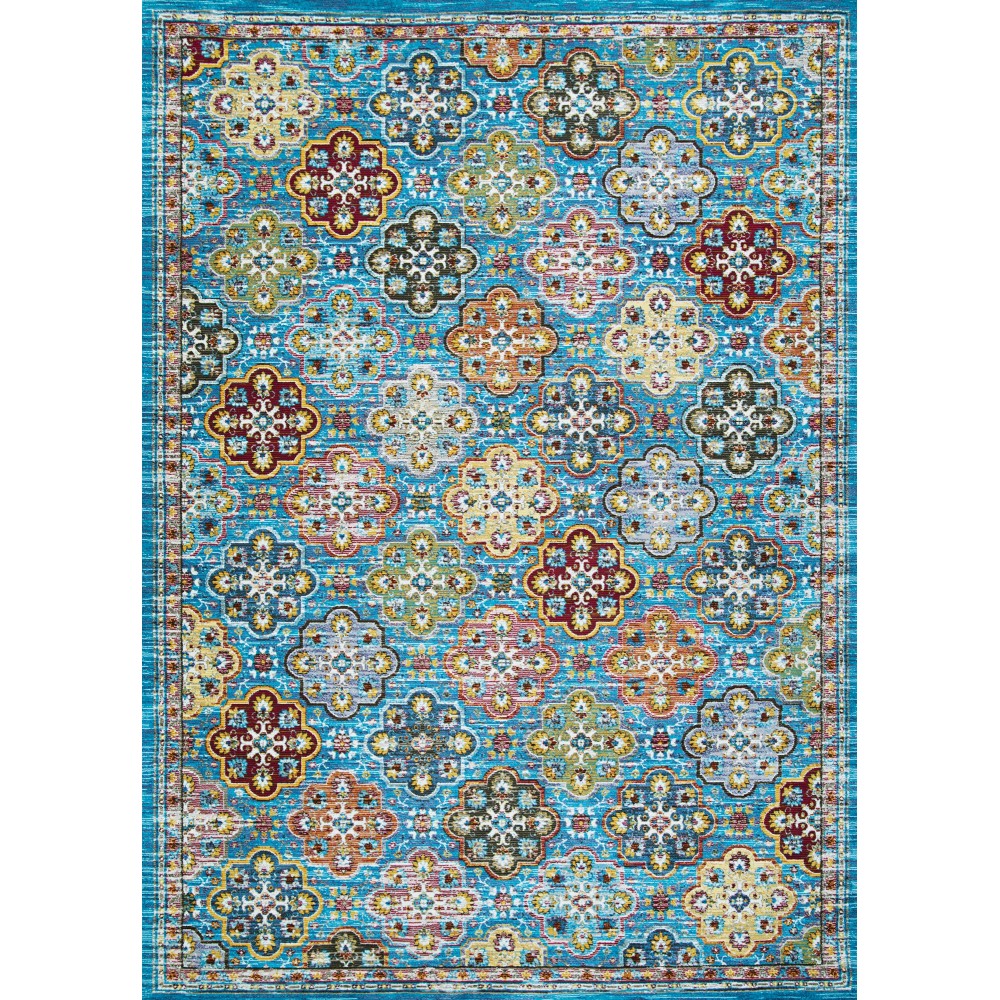 Couristan Gypsy Nameh Blue Topaz Rug 5'3" x 7'6"