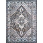 Couristan Gypsy Persian Medallionc Grey-Ivory Runner Rug 2'3" x 7'6"