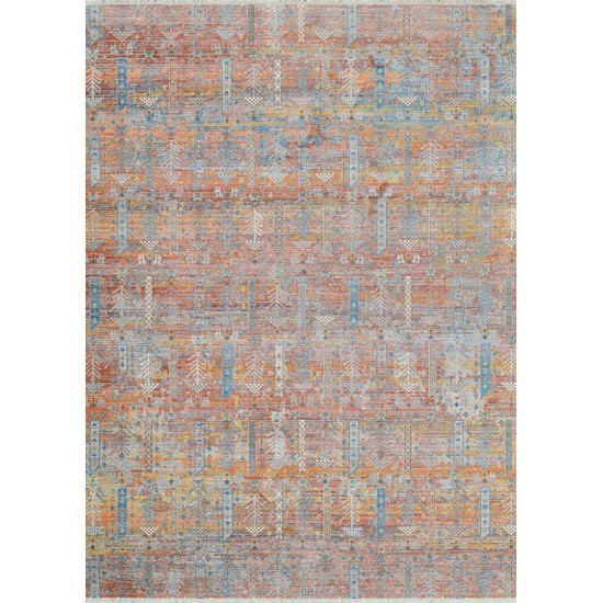 Couristan Halli Baktiari Brick-Honey-Multi Runner Rug 2'6"x 8'