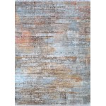 Couristan Halli Modern Edge Sky Blue-Multi Runner Rug 2'6"x 8'