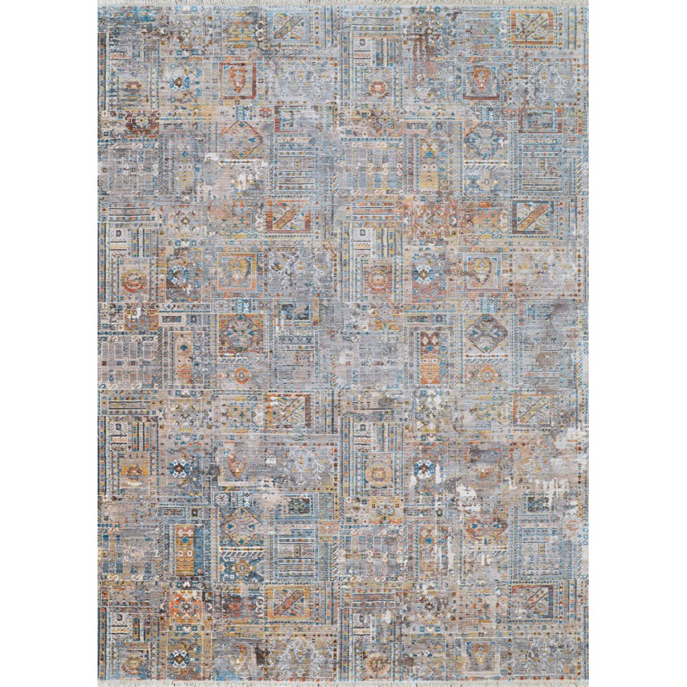 Couristan Halli Persian Panel Skyblu-Stone-Mlt Runner Rug 2'6"x 8'