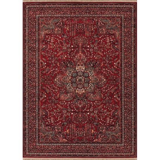 Couristan Kashimar All Over Center Medallion Antique Red Rug 4'6" x 6'9"