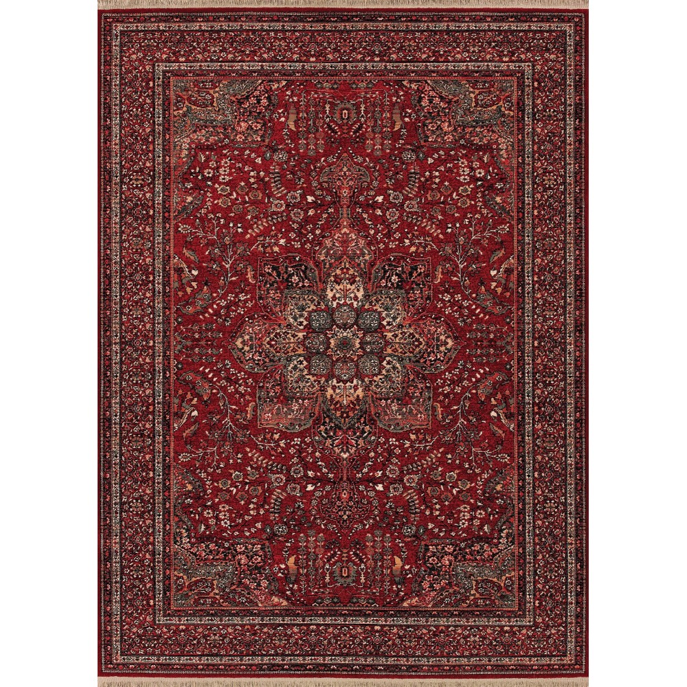 Couristan Kashimar All Over Center Medallion Antique Red Rug 7'10" x 11'2"