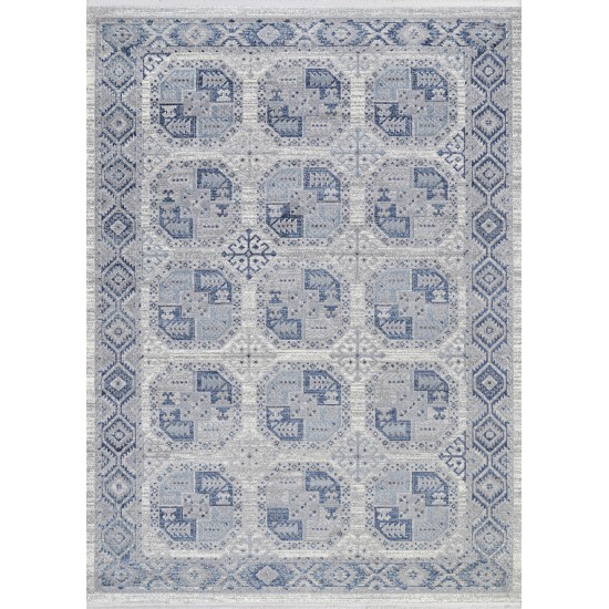 Couristan Marblehead Bokhara Blue-Grey Rug 3'11" x 5'11"