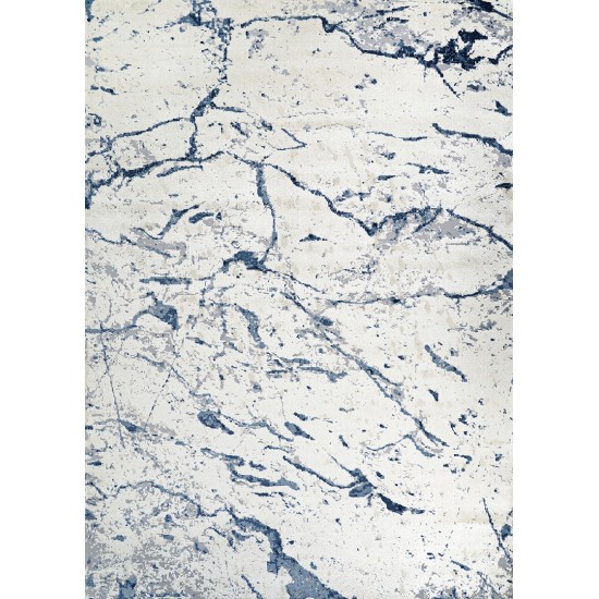 Couristan Marblehead Carrara Blue-Eggshell Rug 3'11" x 5'11"