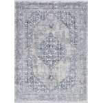 Couristan Marblehead Center Medallion Blue-Grey Rug 3'11" x 5'11"