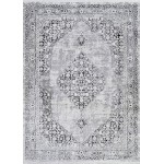 Couristan Marblehead Center Medallion Charcoal-Grey Rug 5'3" x 7'6"