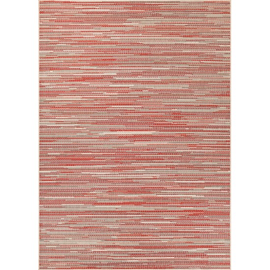 Couristan Monaco Alassio Sand-Maroon-Salmon Rug 2' x 3'7"