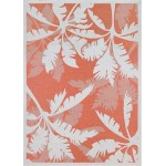 Couristan Monaco Coastal Flora Ivory-Orange Rug 2' x 3'7"