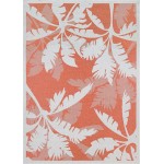 Couristan Monaco Coastal Flora Ivory-Orange Rug 5'10" x 9'2"