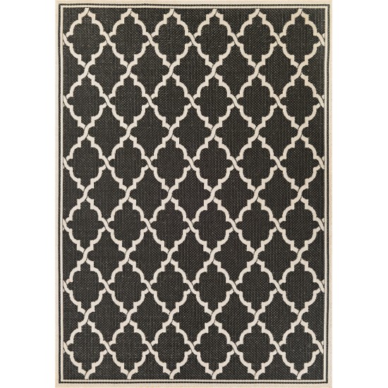 Couristan Monaco Ocean Port Black-Sand Rug 2' x 3'7"