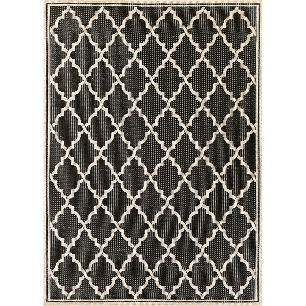 Couristan Monaco Ocean Port Black-Sand Rug 3'9" x 5'5"