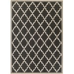 Couristan Monaco Ocean Port Black-Sand Rug 3'9" x 5'5"