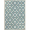 Couristan Monaco Ocean Port Turquoise-Sand Rug 5'10" x 9'2"