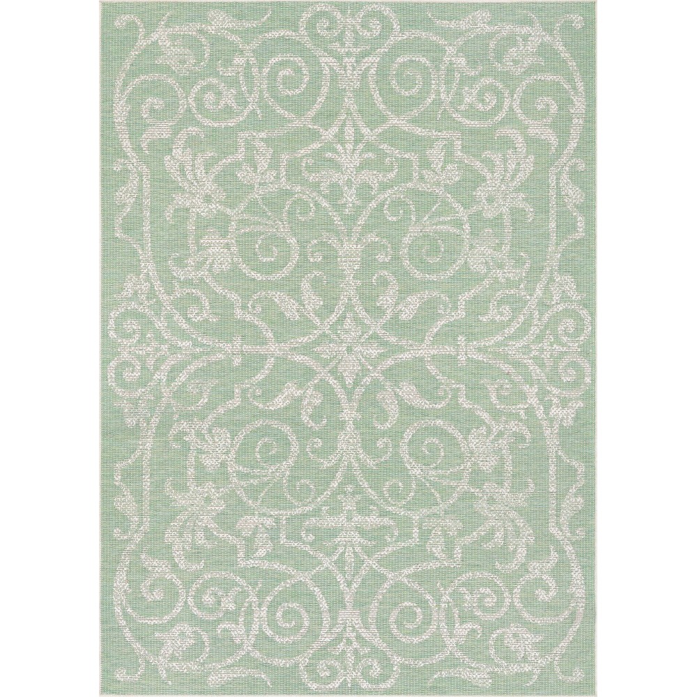 Couristan Monaco Summer Quay Ivory-Light Green Rug 2' x 3'7"