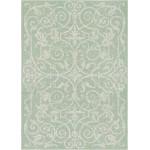 Couristan Monaco Summer Quay Ivory-Light Green Rug 2' x 3'7"