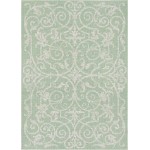 Couristan Monaco Summer Quay Ivory-Light Green Rug 8'6" x 13'