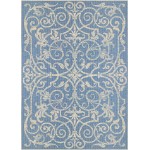 Couristan Monaco Summer Quay Ivory-Sapphire Rug 2' x 3'7"