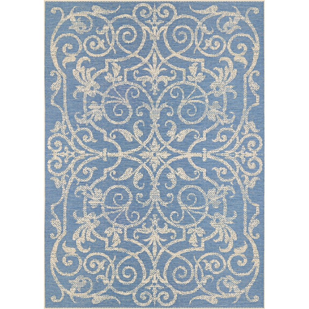 Couristan Monaco Summer Quay Ivory-Sapphire Rug 2' x 3'7"