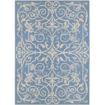 Couristan Monaco Summer Quay Ivory-Sapphire Rug 5'10" x 9'2"