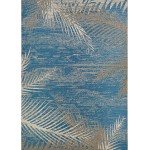 Couristan Monaco Tropical Palms Ocean Rug 5'10" x 9'2"
