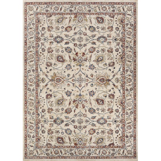 Couristan Monarch Kerman Vase Antique Cream-Red Runner Rug 2'3" x 7'7"