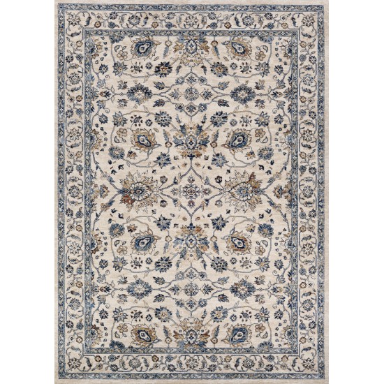 Couristan Monarch Kerman Vase Antique Cream-Slate Runner Rug 2'3" x 7'7"