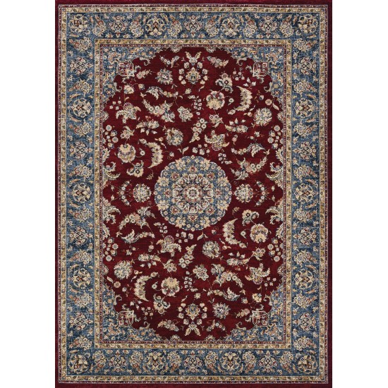 Couristan Monarch Medallion Bordeaux-Slate Rug 5'3" x 7'6"