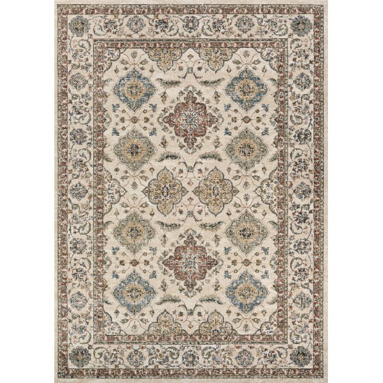 Couristan Monarch Yamut Antique Cream-Mocha Rug 3'3" x 5'3"