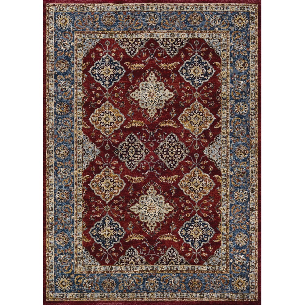 Couristan Monarch Yamut Bordeaux-Slate Rug 5'3" x 7'6"