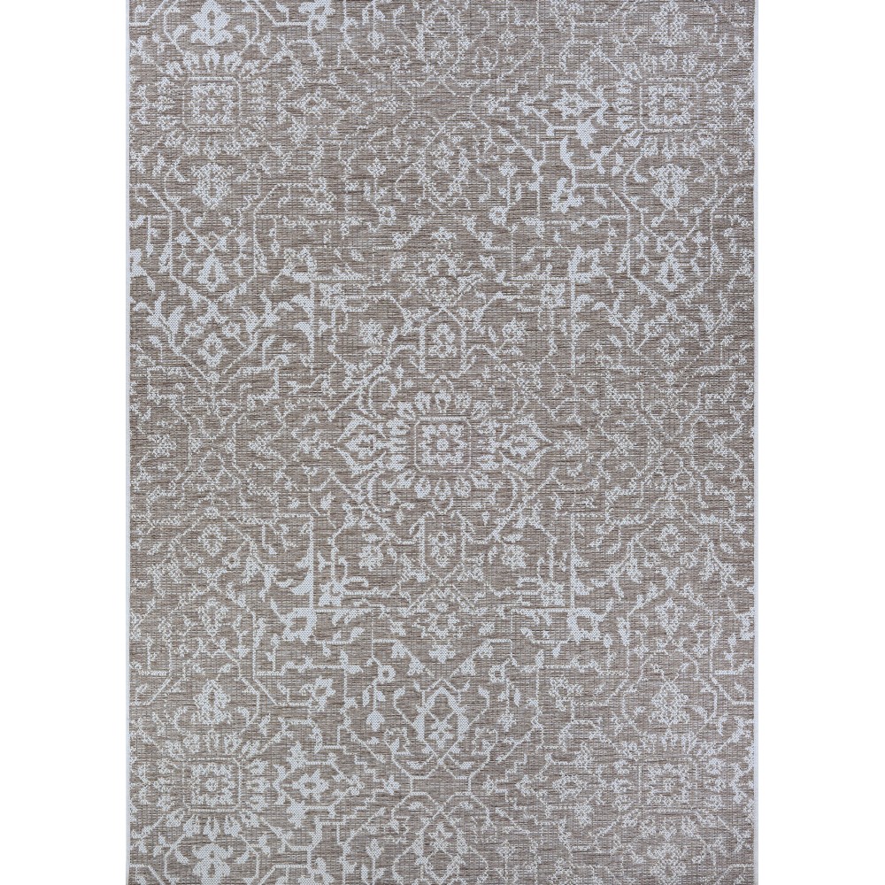 Couristan Monte Carlo Palmette Mushroom-Ivory Rug 5'10" x 9'2"