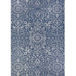 Couristan Monte Carlo Palmette Navy-Ivory Rug 2' x 3'7"