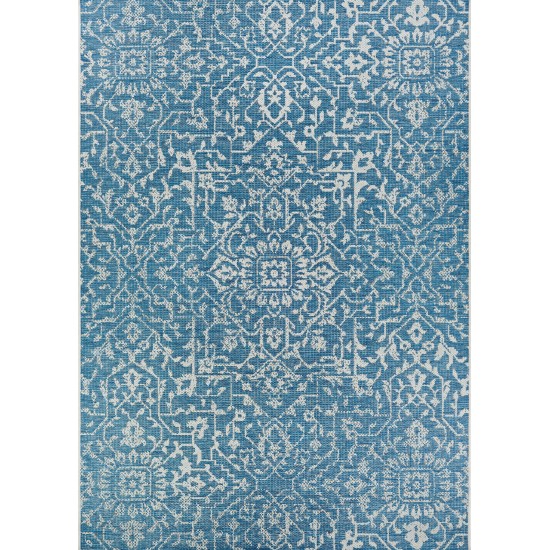 Couristan Monte Carlo Palmette Ocean-Ivory Rug 2' x 3'7"