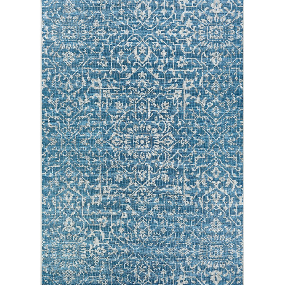 Couristan Monte Carlo Palmette Ocean-Ivory Rug 3'9" x 5'5"