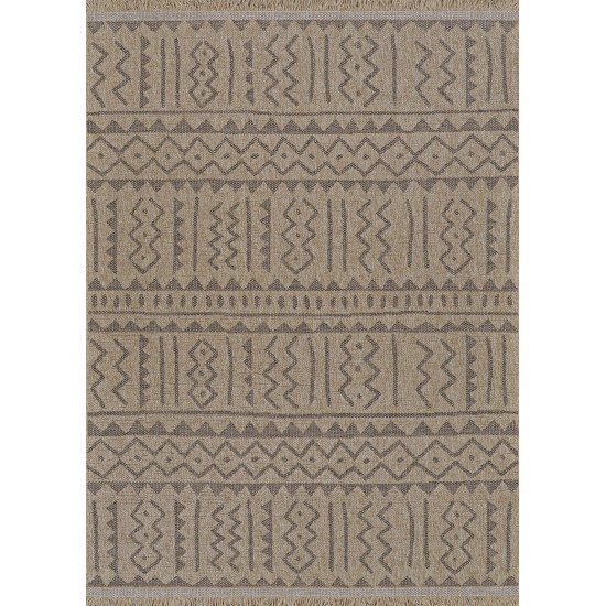 Couristan Naturalistic Moroccan Natural-Brown Rug 5'3" x 7'6"