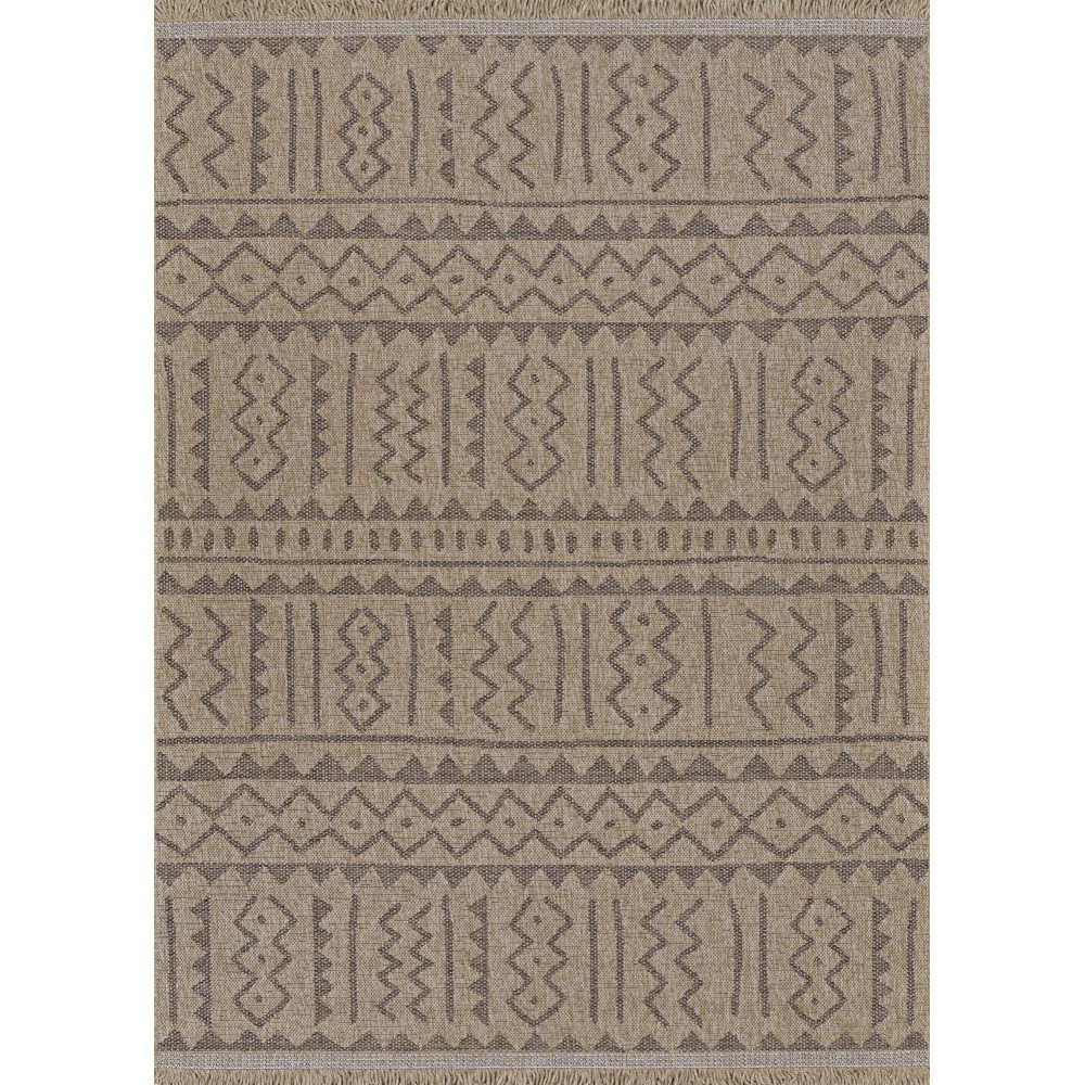 Couristan Naturalistic Moroccan Natural-Brown Round Rug 7'10" x 7'10"