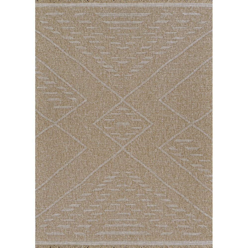 Couristan Naturalistic Rattan Natural-Cream Round Rug 5'3 x 5'3"