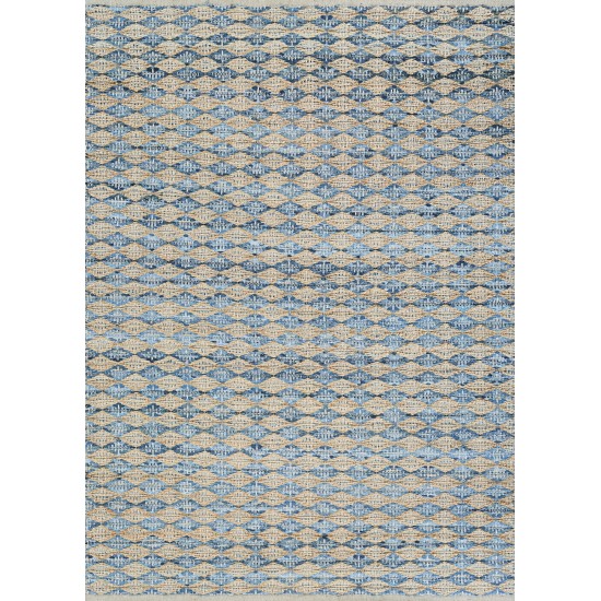 Couristan Nature's Elements Nautical Ripples Wheat-Denim Rug 7'10" x 10'10"