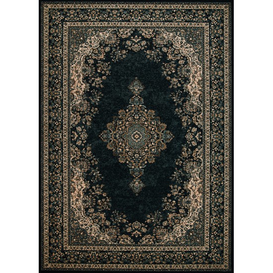 Couristan Old World Classic Antique Kerman Black Runner Rug 2'2" x 8'11"