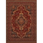 Couristan Old World Classic Kerman Medallion Burgundy Rug 4'6" x 6'6"