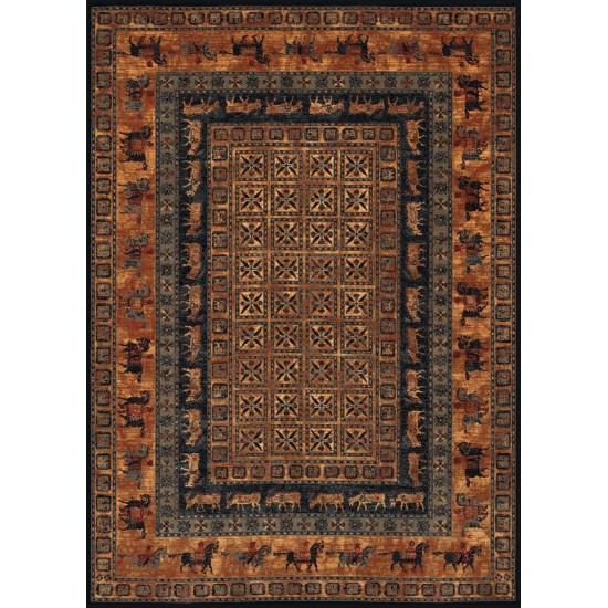 Couristan Old World Classic Pazyrk Burnished Rust Rug 4'6" x 6'6"