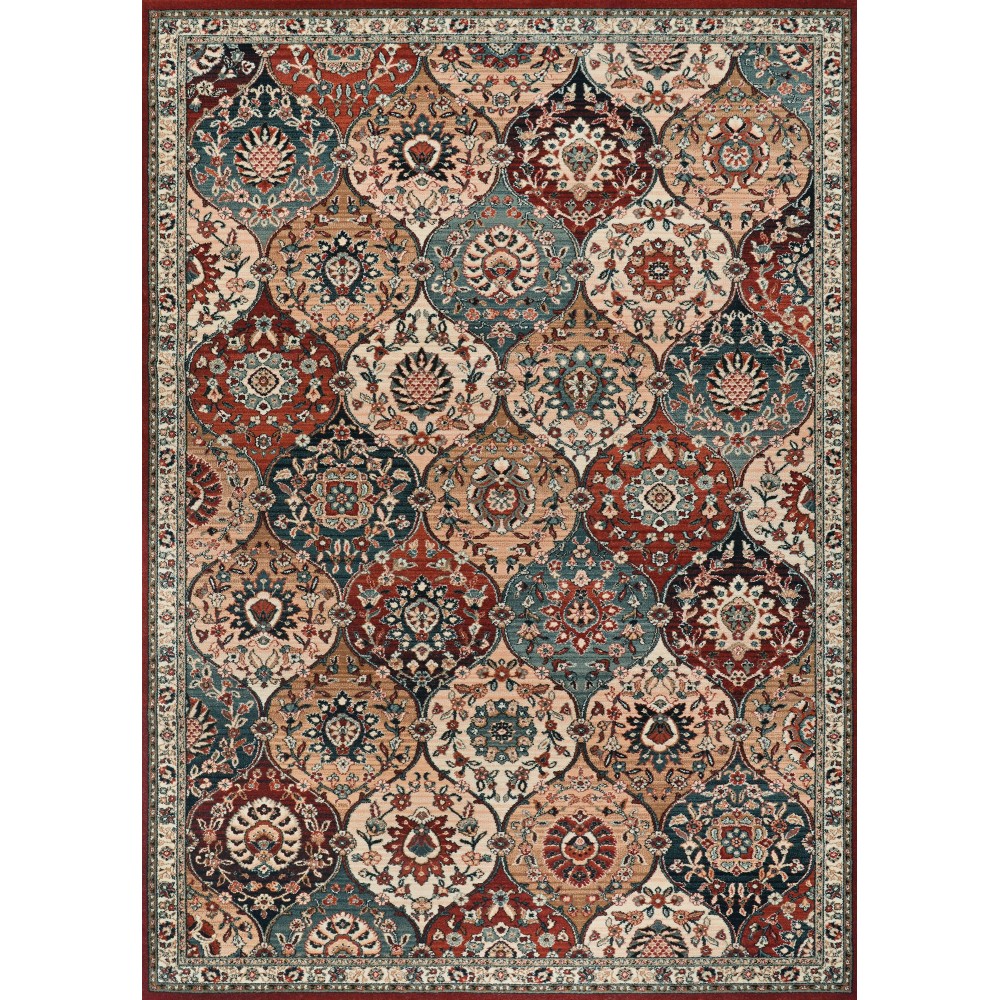 Couristan Old World Classic Royal Baktiari Antique Red Rug 7'10" x 11'2"