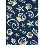 Couristan Outdoor Escape Cardita Shells Navy-Ivory Rug 2' x 4'