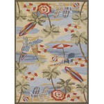 Couristan Outdoor Escape Cocoa Beach Sand Round Rug 7'10" x 7"10"