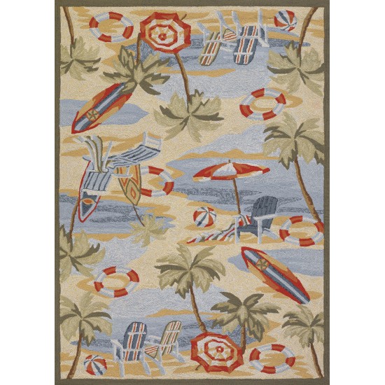 Couristan Outdoor Escape Cocoa Beach Sand Runner Rug 2'6" x 8'6"